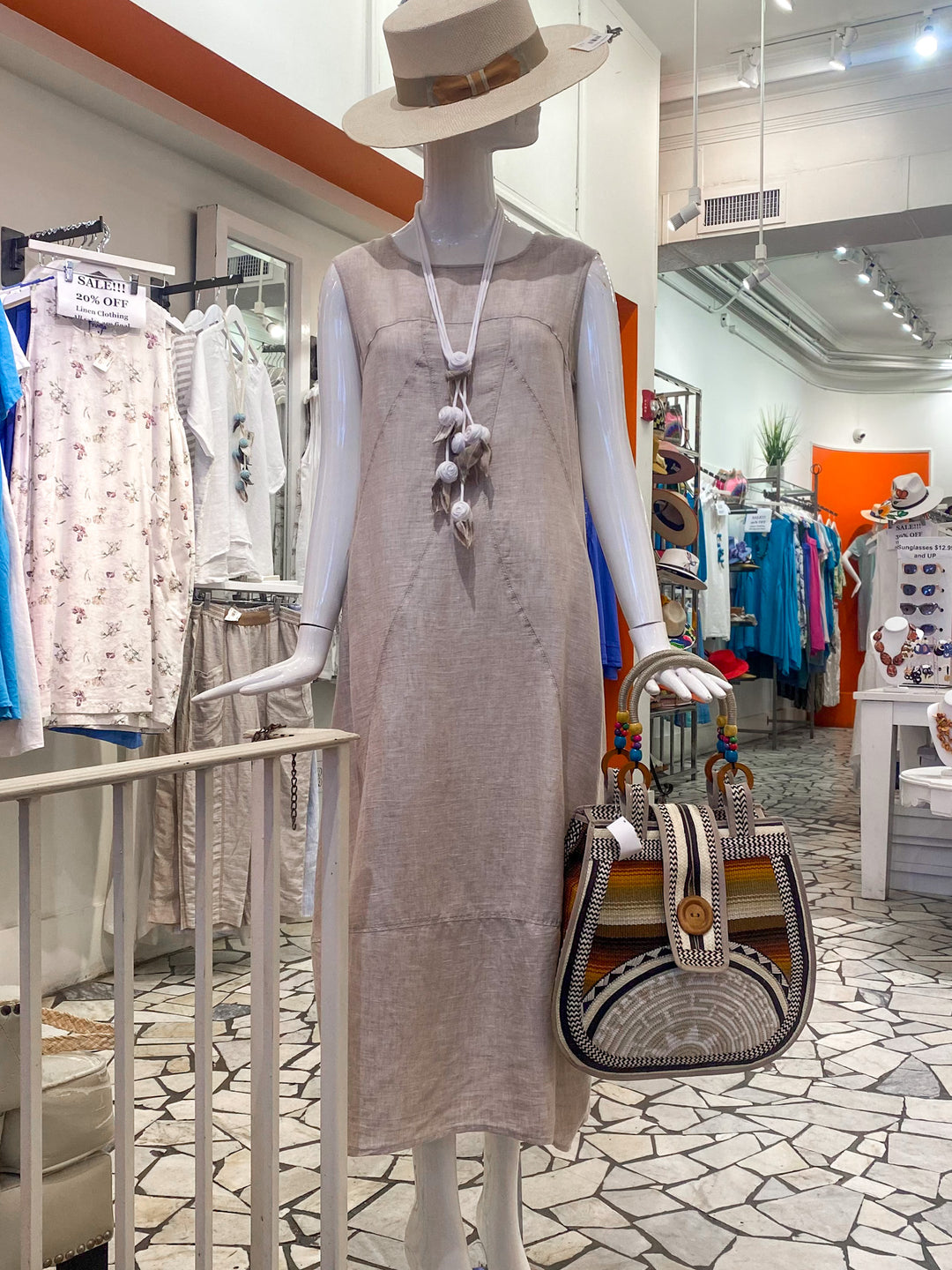 Neutral Linen Dress