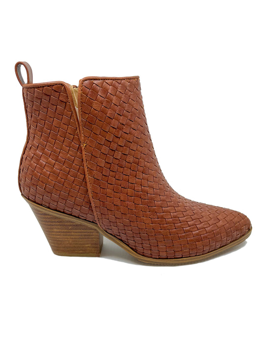 Woven Leather Booties