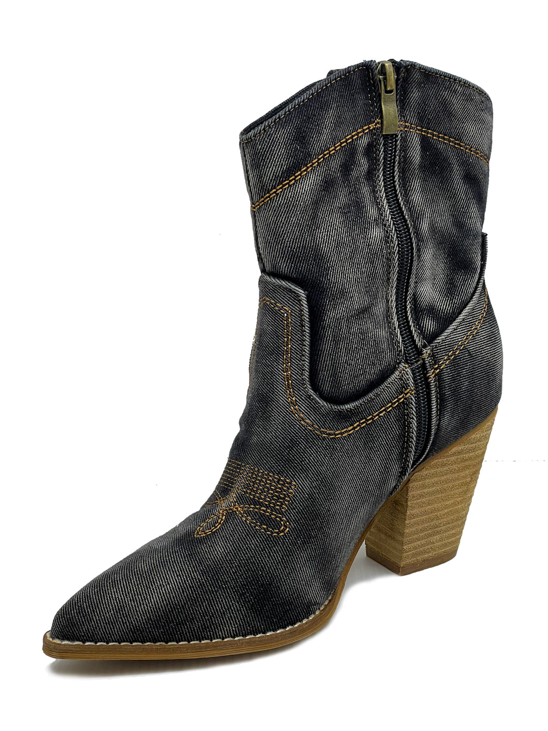 Dark Washed Denim Jean Boots