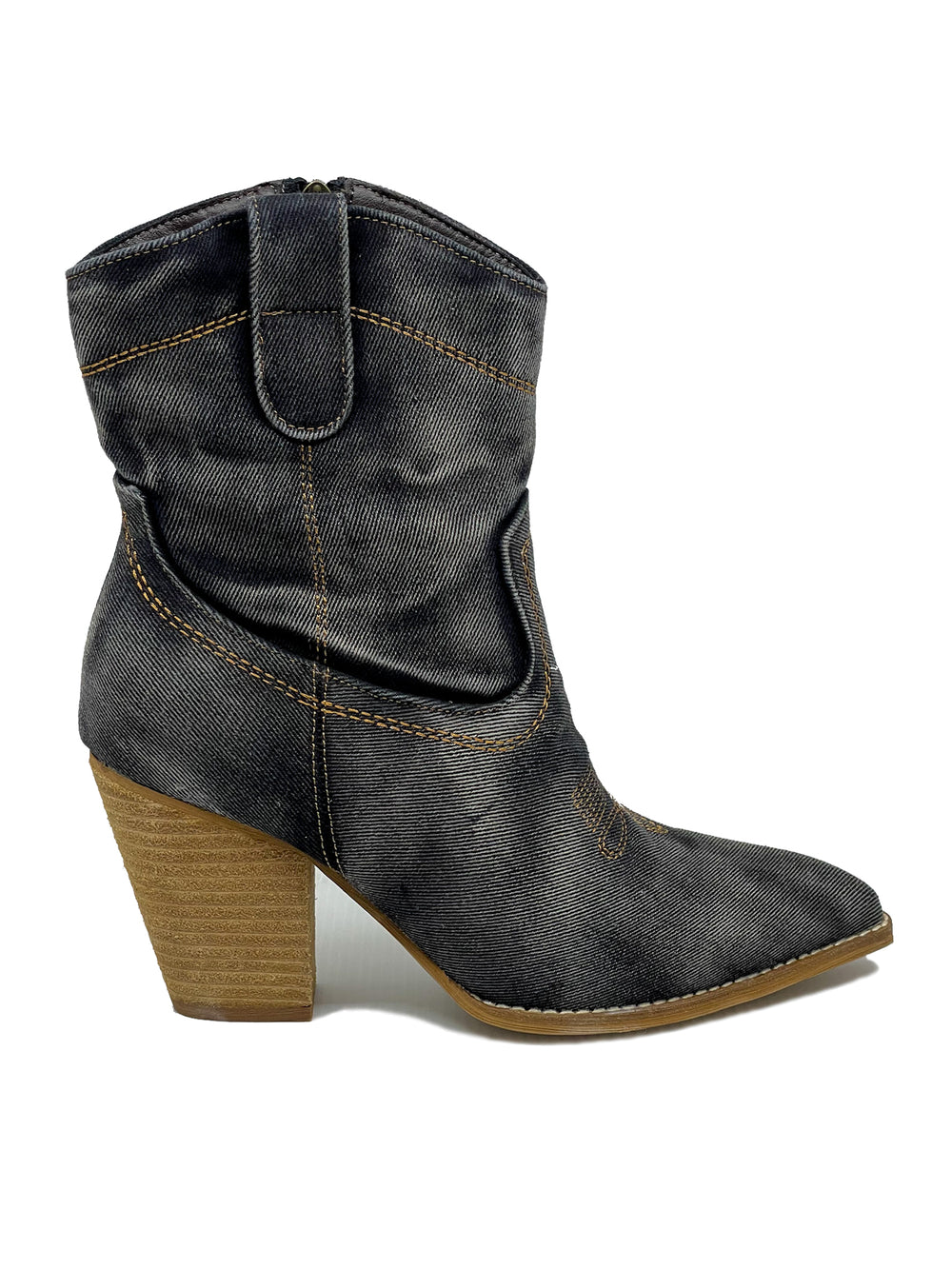 Dark Washed Denim Jean Boots