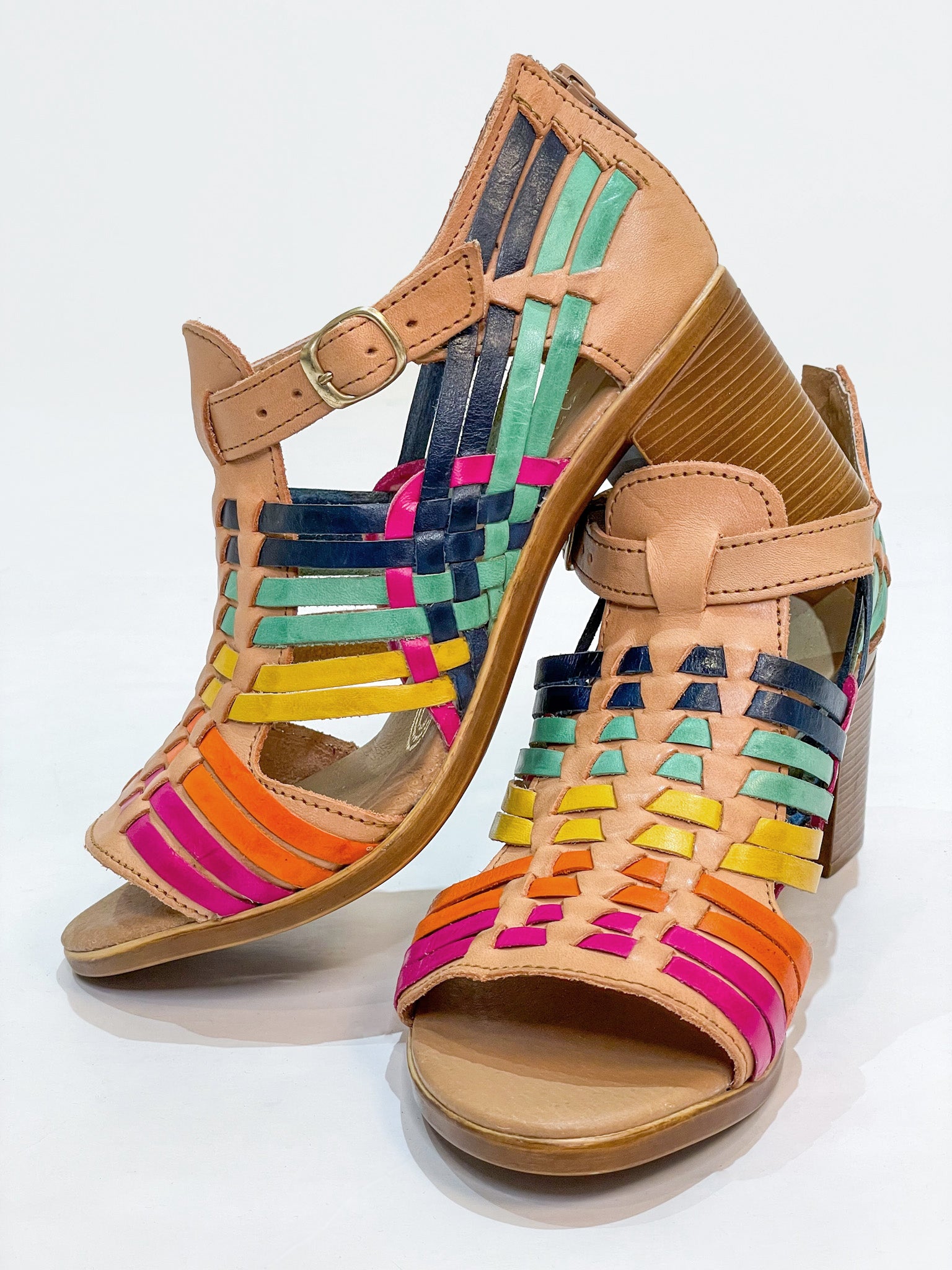 Rainbow block sandals online